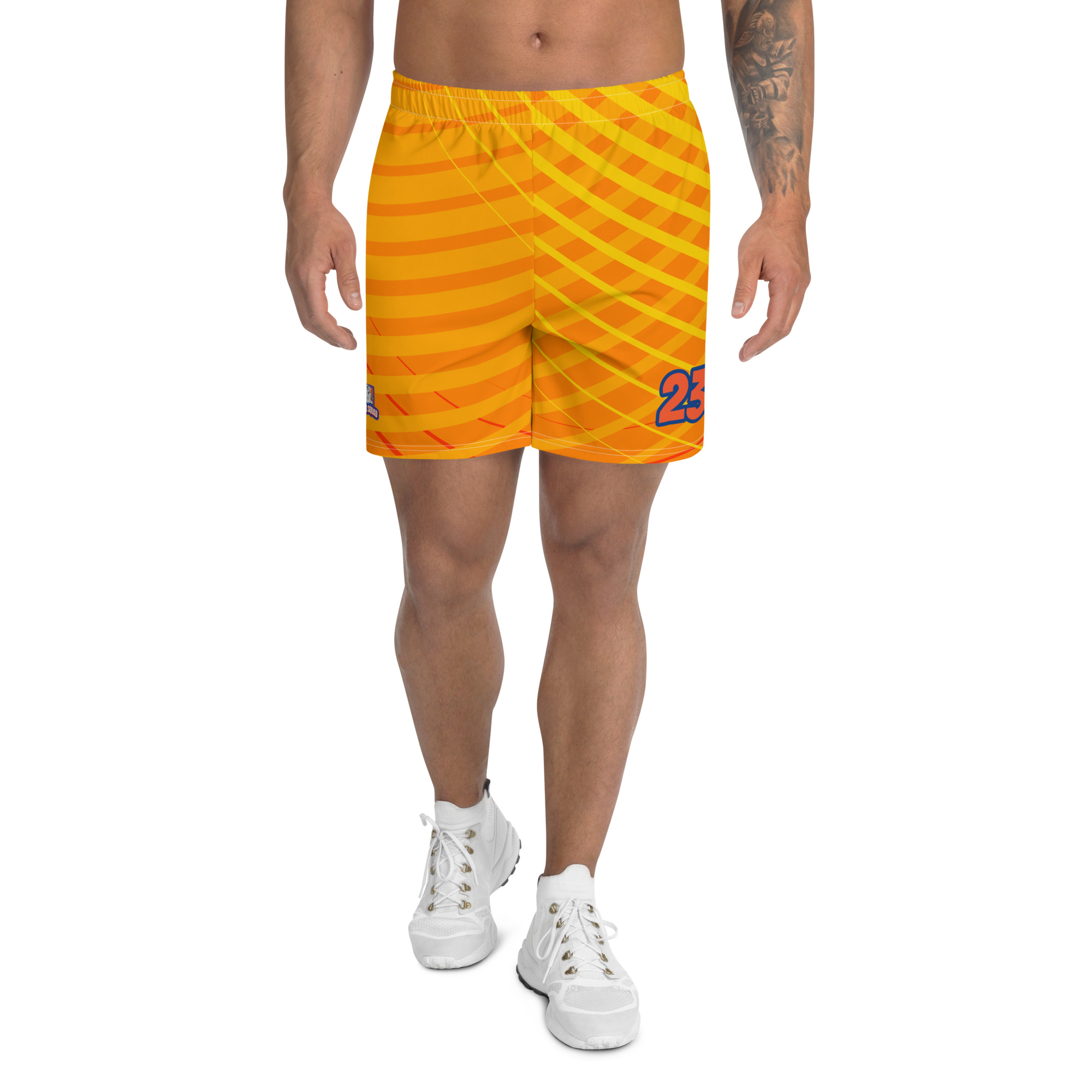 SMAQ Orange Men's Recycled Athletic Shorts
