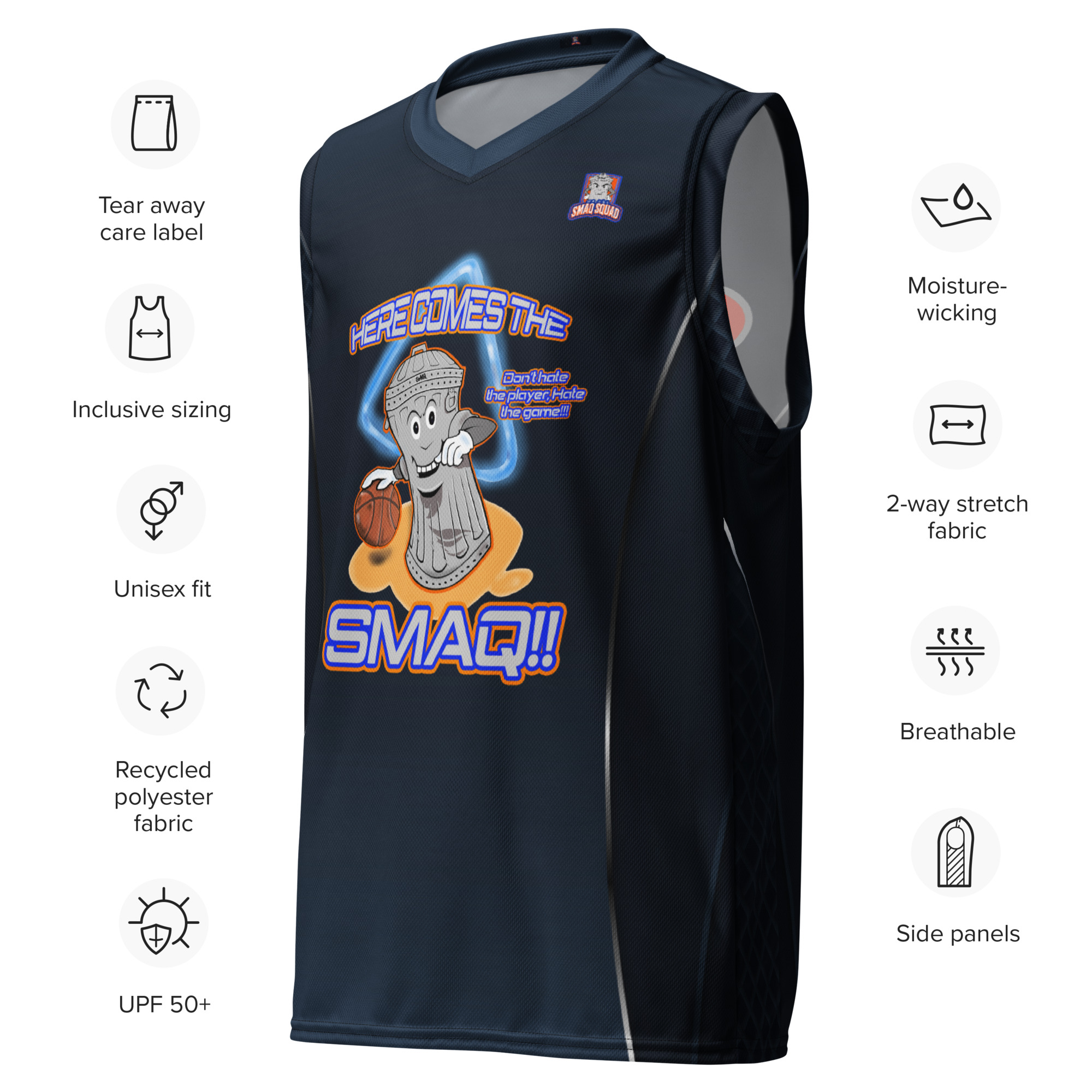 SMAQ Hard Recycled basketball jersey
