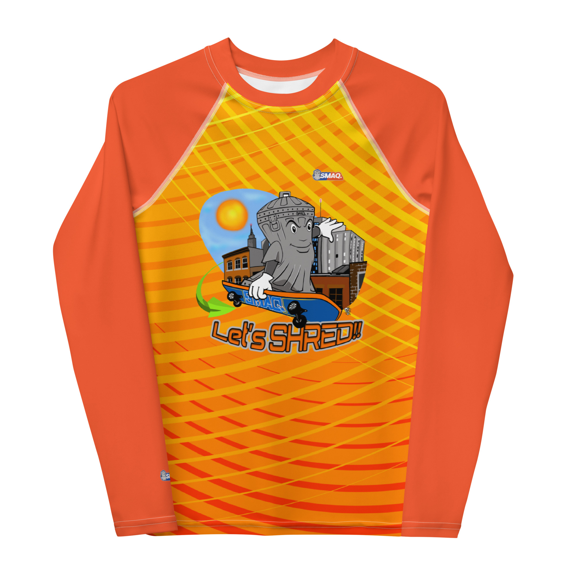 SMAQ Orange Youth Rash Guard