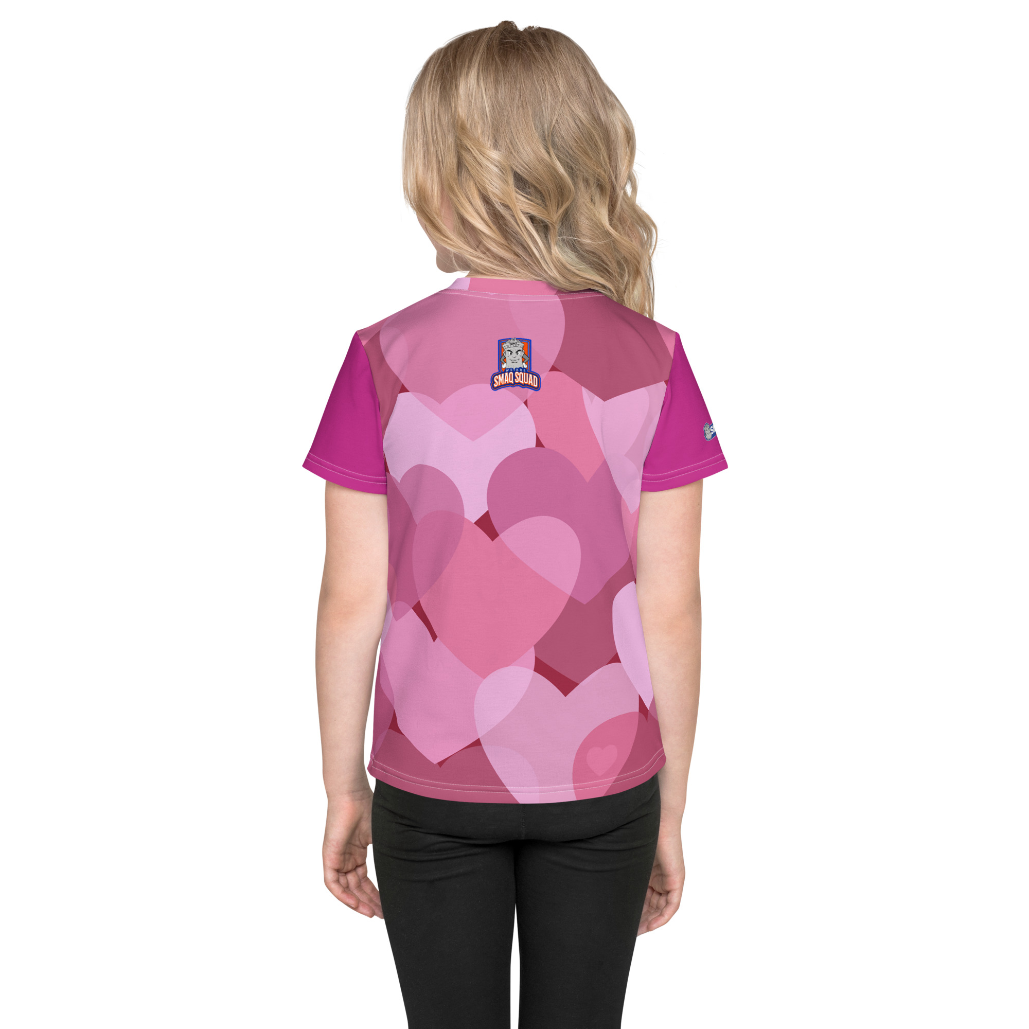 SMAQ Hearts Shreddin Kids crew neck t-shirt