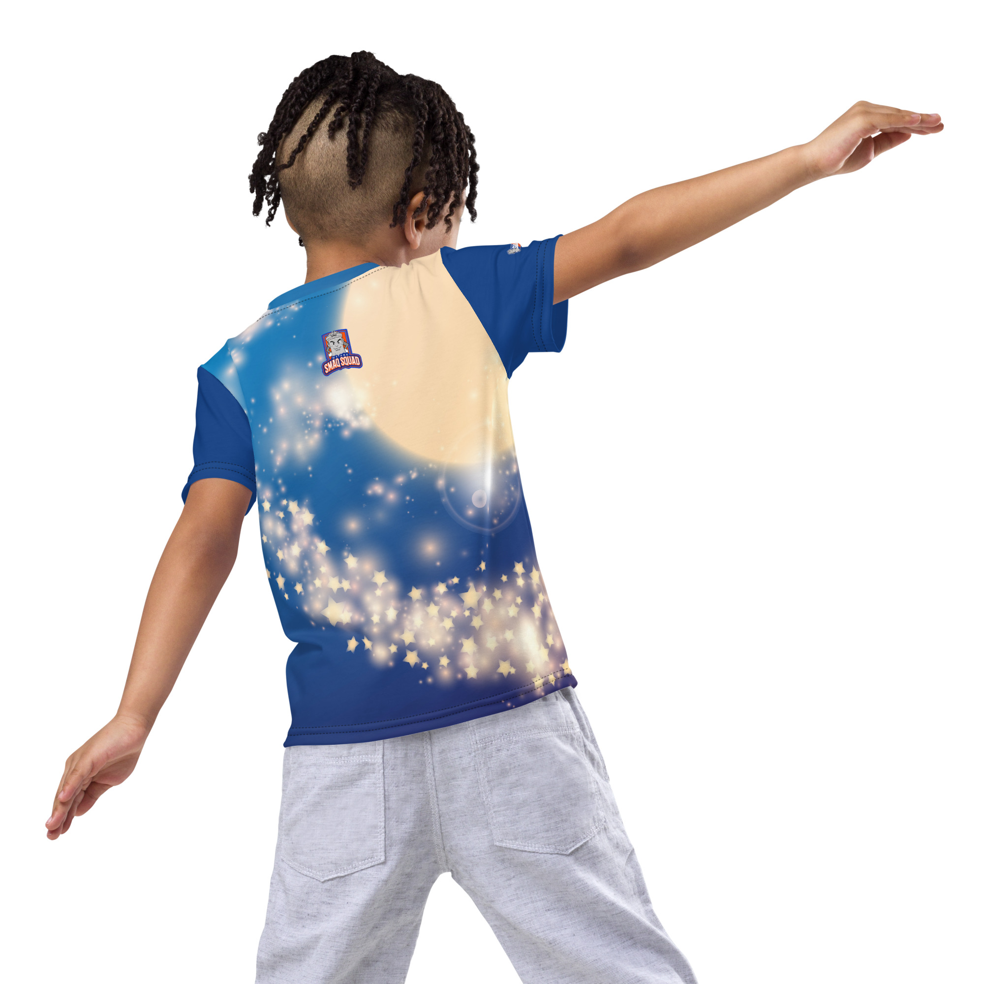 SMAQ Mystical Blue Tee Time Kids crew neck t-shirt