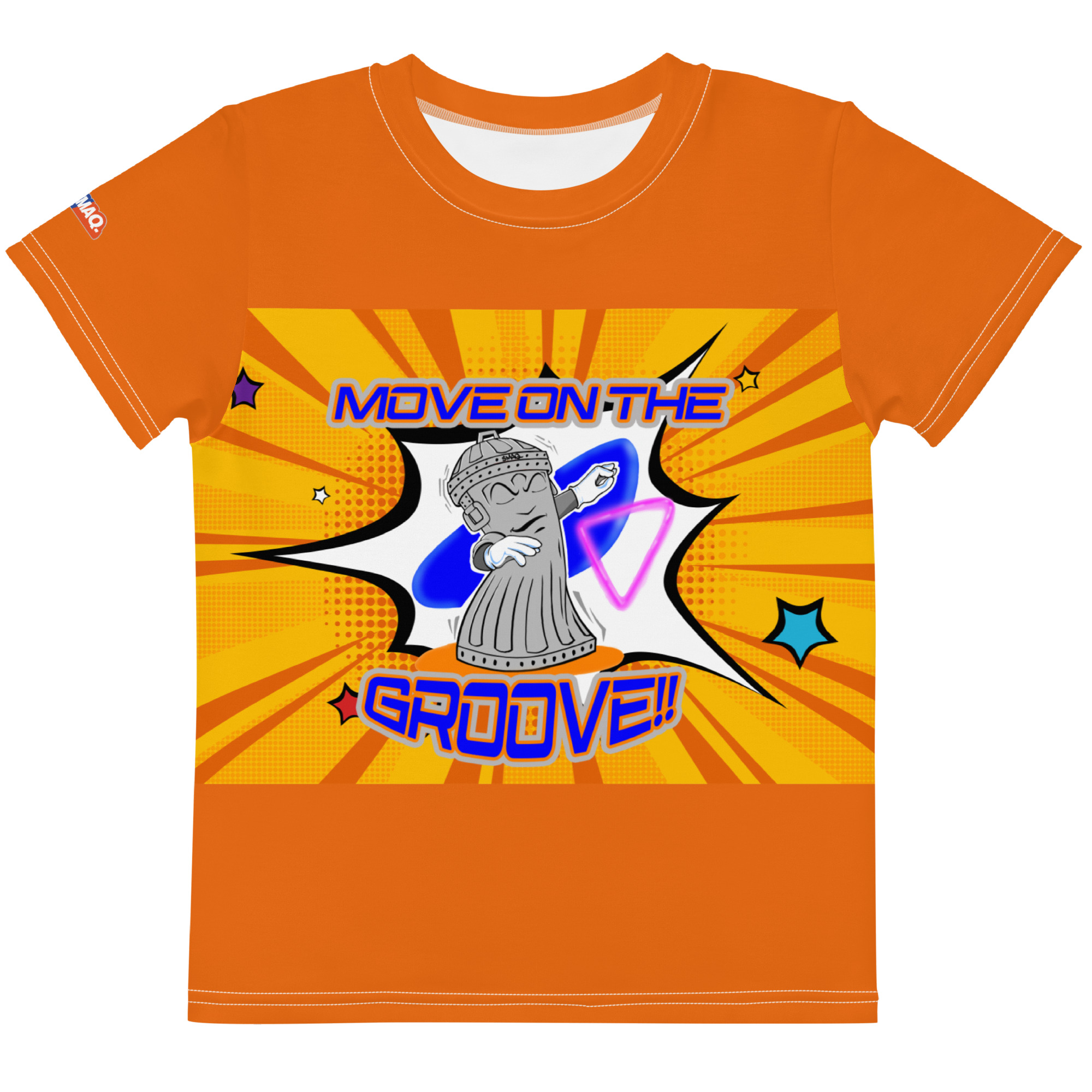 SMAQ Orange Burst Groovin Kids crew neck t-shirt