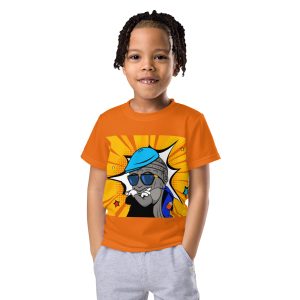 Orange t-shirt for kids | SMAQ SQUAD