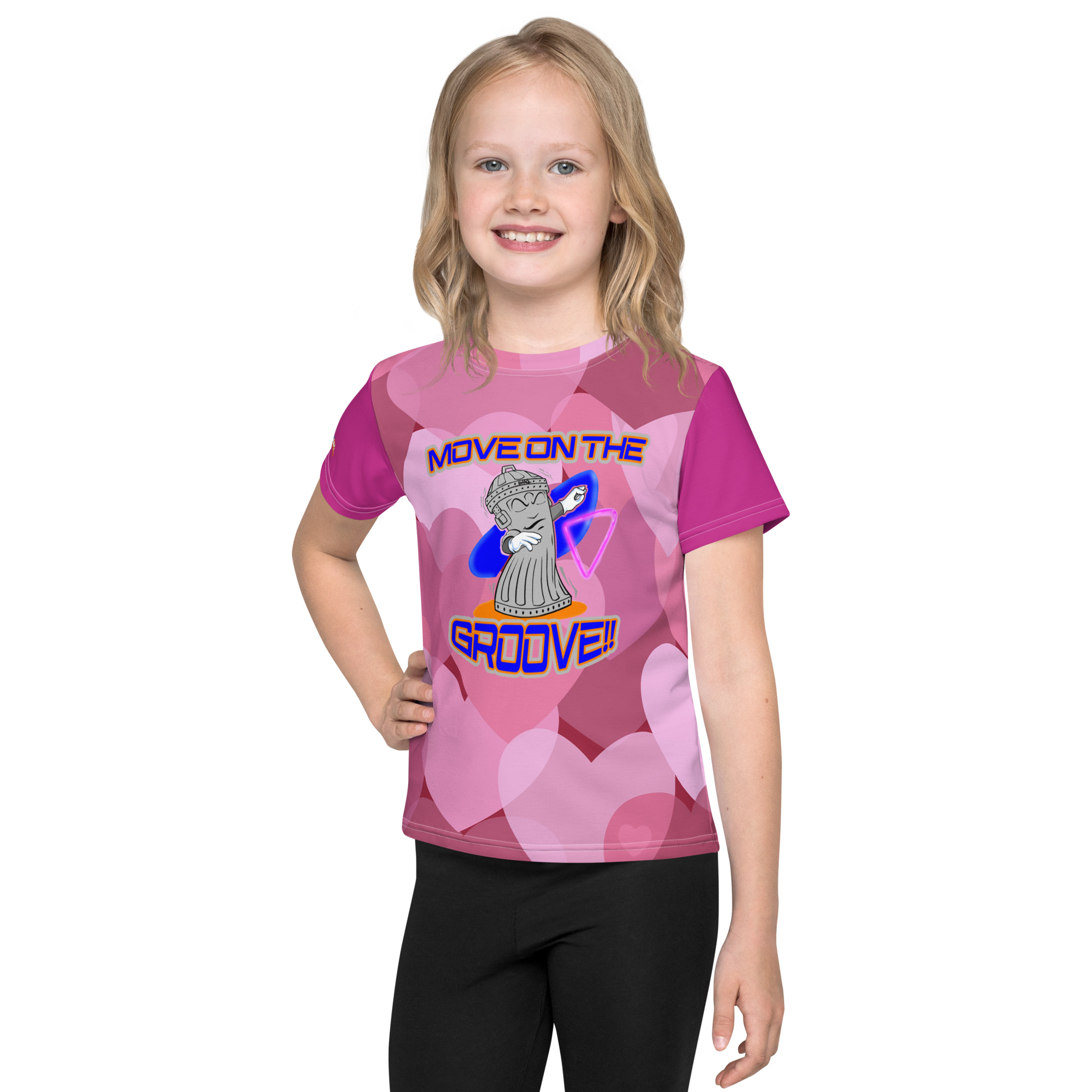 SMAQ Hearts Groovin Kids crew neck t-shirt
