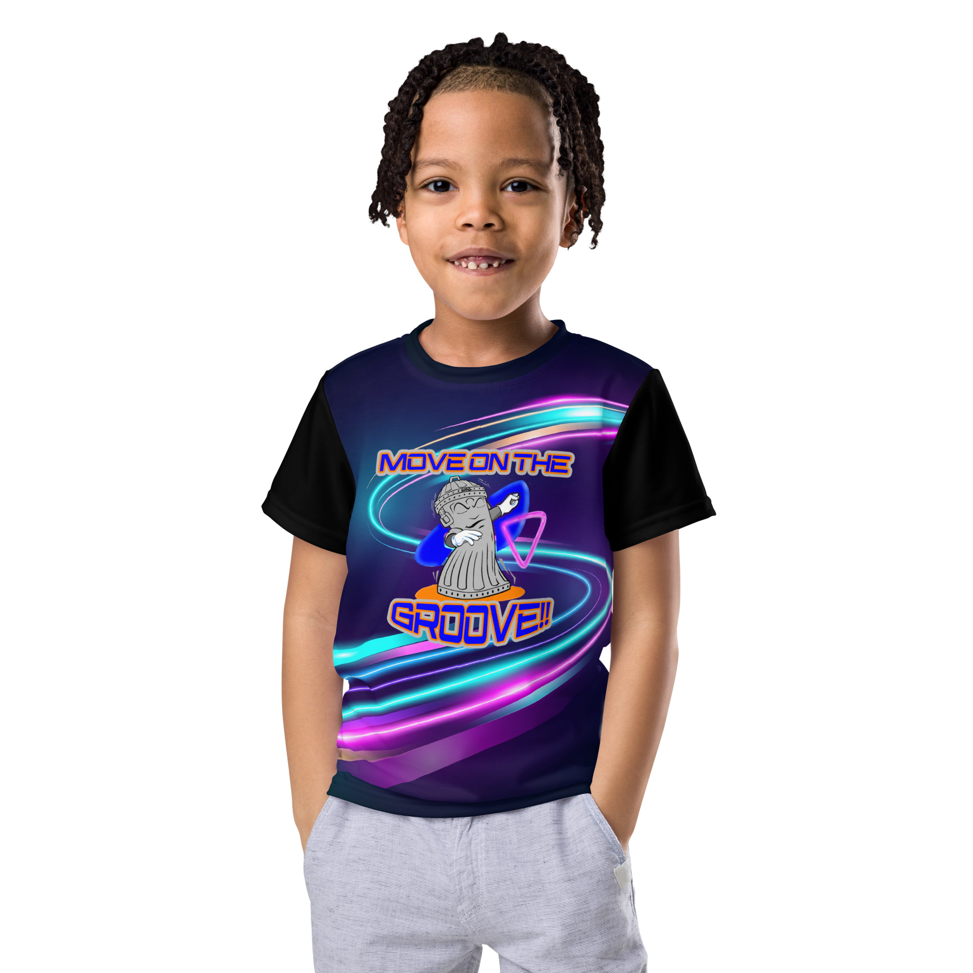 SMAQ Neon Groovin Kids crew neck t-shirt
